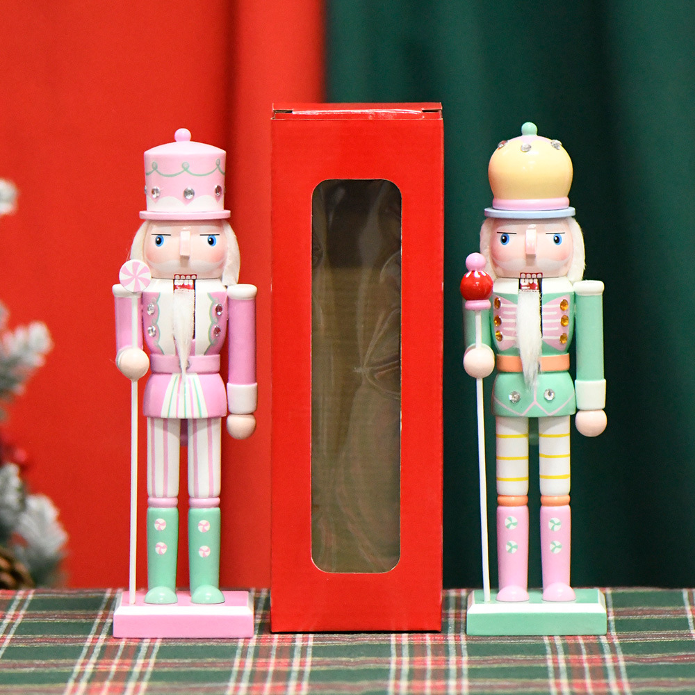 25cm transfronterizo cascanueces decoración de Navidad atmósfera regalos de Navidad colgantes de árbol de Navidad macarón decoración en stock