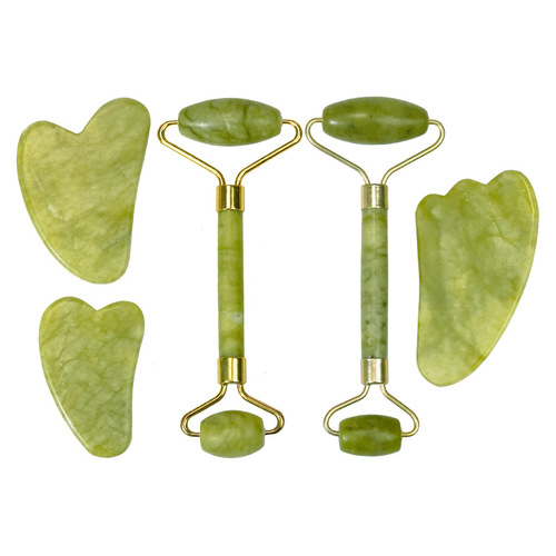 New Jade Gua Sha Roller for Beauty Salon, Therapeutic Gua Sha Massage Roller, Factory Supply Jade Gua Sha Set