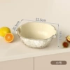 Water ripple drain basket-small size-milk white