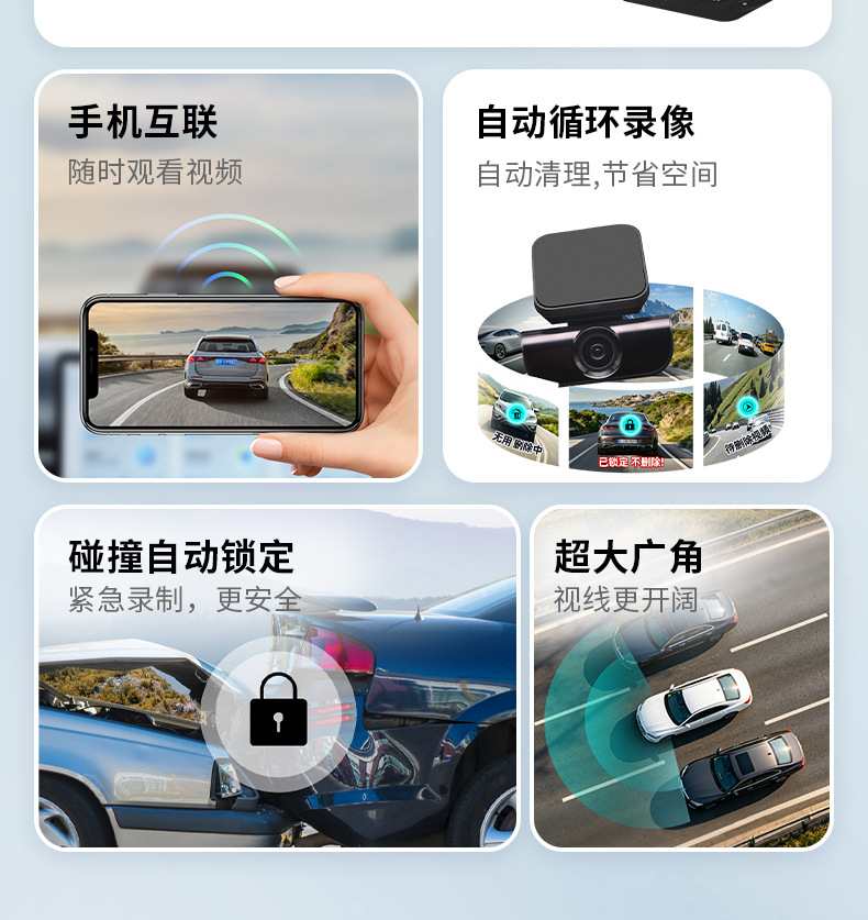 Domestic fleet 4G dashcam with high-definition remote monitoring, smart app, cloud storage, and track tracking vehicle device