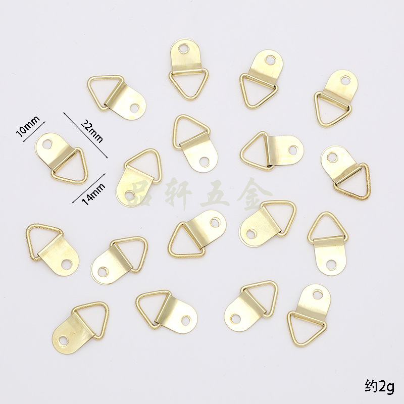 厂家直供相框挂扣三角挂钩半圆暗挂挂画墙钉钩相框壁壁挂钩铁质挂