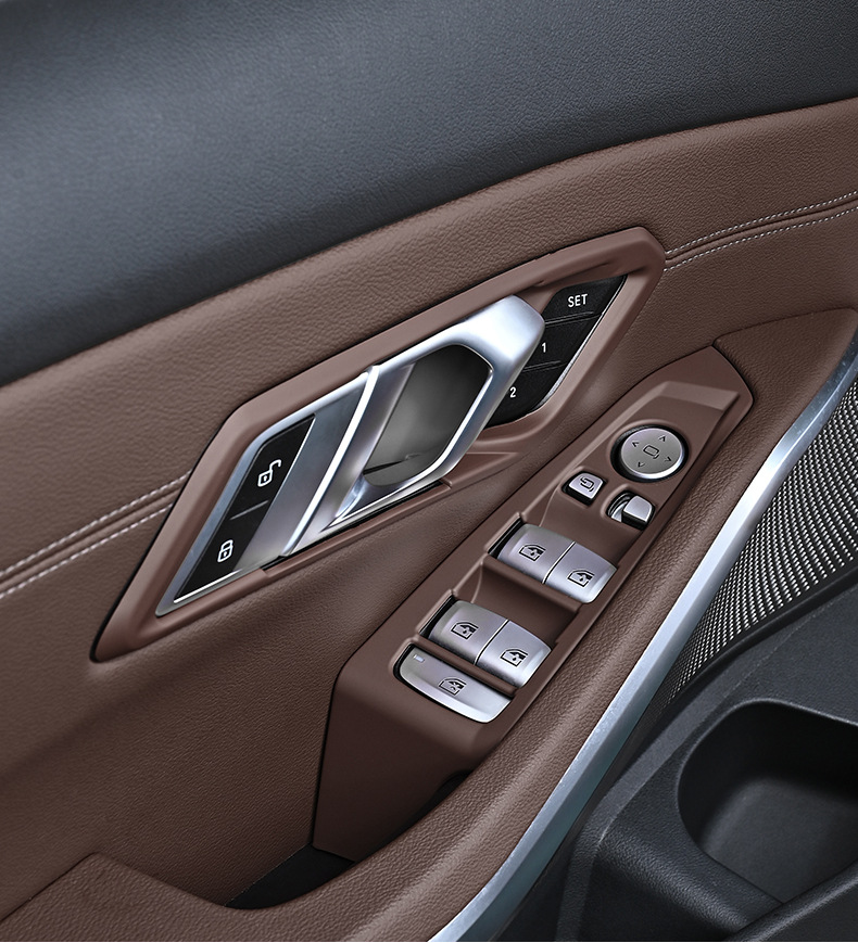 Suitable for Bmw 3 Series/I3/325Li/330Li Door Handle Decorative Frame Window Lift Button Panel Interior Modification