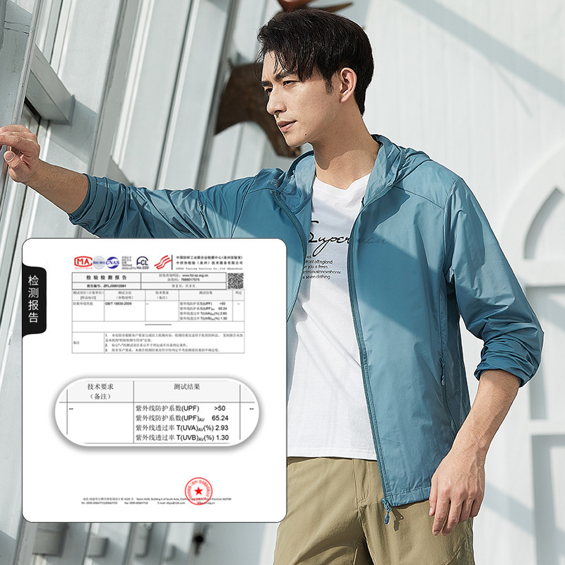 Nueva ropa de protección solar de hielo para hombres UPF + ligera y transpirable pareja al aire libre ropa de protección solar puede imprimir LOGO