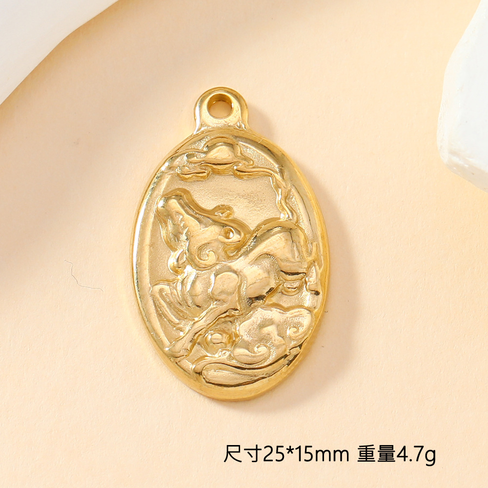 Colgante único Acero inoxidable Joyería de fundición Calavera Cruz Amor Flor Pulsera Collar Diy Accesorios Colgante