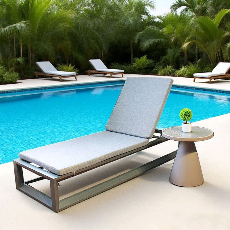 Cama de relajación impermeable y protector solar jardín piscina sillón al aire libre patio residencial al aire libre silla de playa frente al mar sombreado
