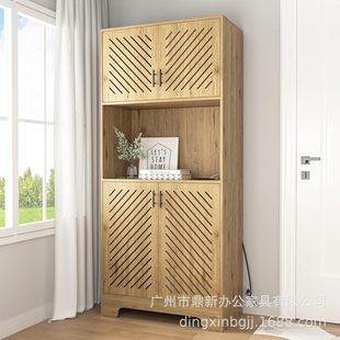 Kitchen Storage Cabinet Kitchen Hatch Bar Cabinet with Drawers and Shelves Cabinet with Doors and Microwave Rack