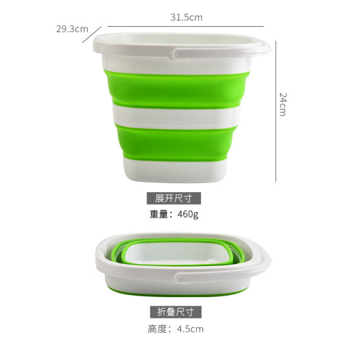 Camping folding bucket outdoor camping car cleaning bucket foldable cleaning bucket portable folding plastic bucket