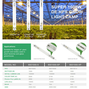 Professional Plant Growth Light HPS1000W-DE-PRO Professional Agricultural Double End Sodium Lamp Plant Lamp GROW-LAMP