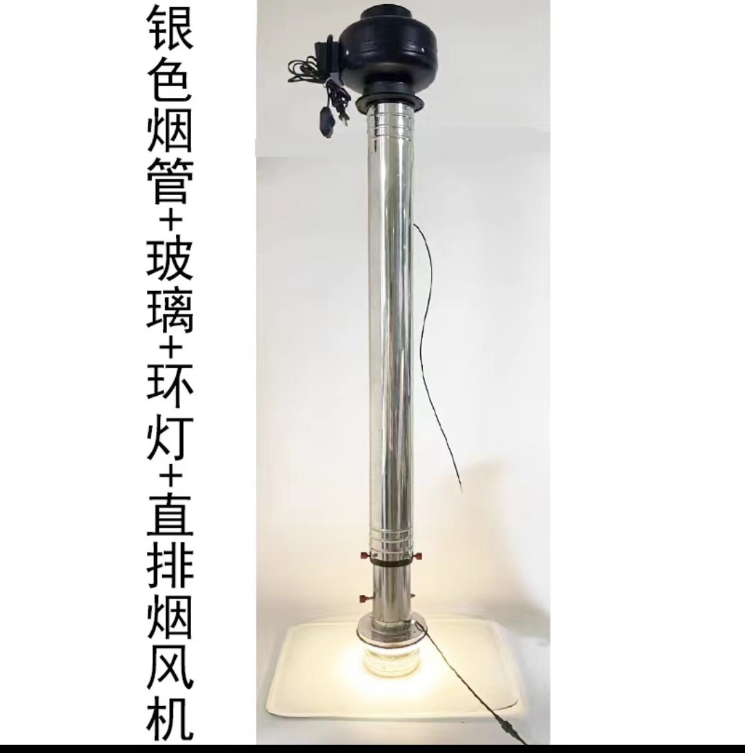 Asado coreano tubo de escape telescópico tubo de escape de acero inoxidable grueso tubo duro equipo de escape de aire de vidrio campana de escape de humo de barbacoa comercial