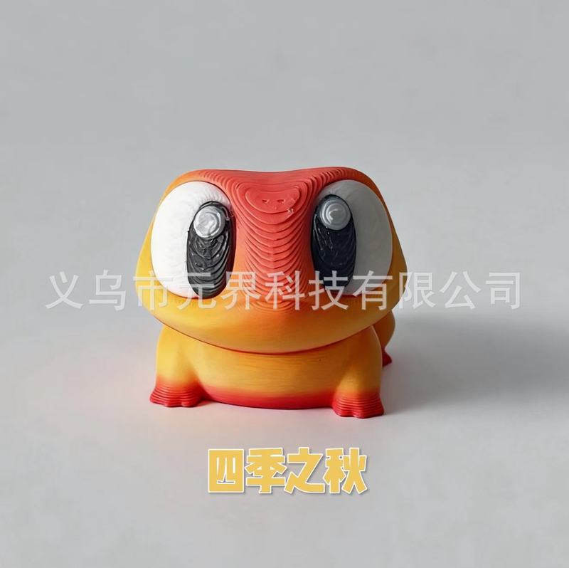 国境を越えた人気のTEMU3Dプリントのかわいい大きな目のカエル全身関節可動シミュレーションペットモデルおもちゃ|undefined