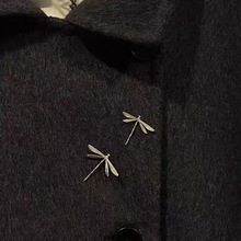 新款森系气质清冷感蜻蜓耳钉高级感女小众设计简约百搭个性耳饰潮