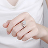 Set suitable for men and women, ring, adjustable zirconium, European style, flowered, factory direct supply