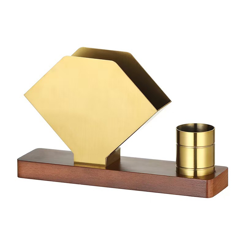 Creativo asiento de toallas de acero inoxidable estante cuadrado restaurante hotel estante de toallas de escritorio simple estante de servilletas asiento de prensa europea