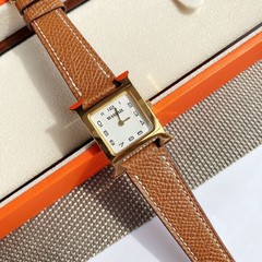 H-shaped Love Home Diamond Pattern Belt Women's Watch Small H Watch Square Two-Handed Fashion Women