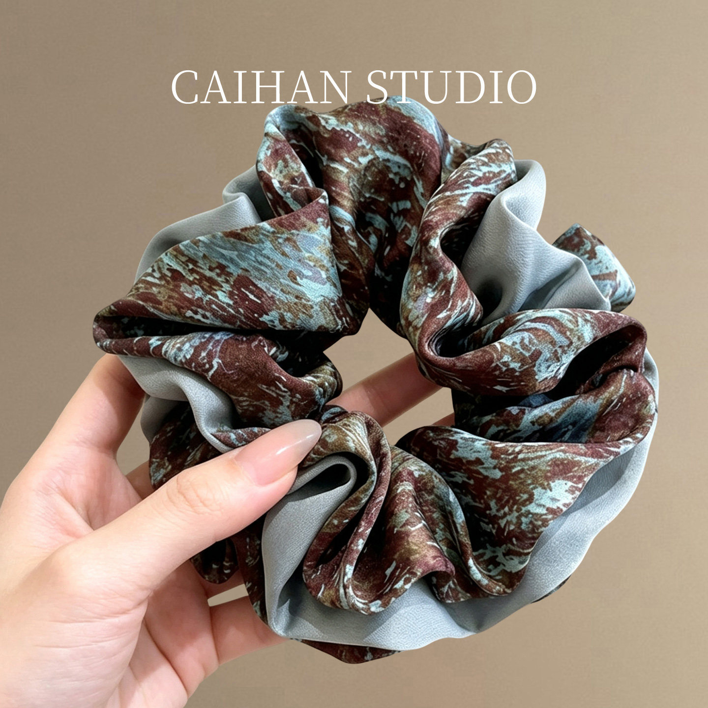 Coletero Scrunchie para Cabello de Tela Artesanal para Peinados image 21