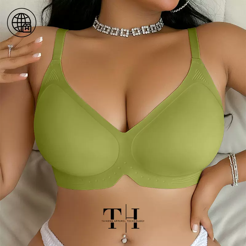 跨境大码内衣女大胸显小胸防下垂软支撑聚拢无钢圈运动文胸大罩杯