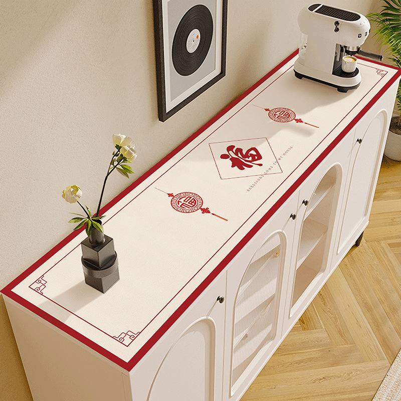 Zapatero gabinete estera de mesa pasillo aparador estera del Gabinete mantel desechable a prueba de aceite impermeable estera de mesa de té TV gabinete estera protectora