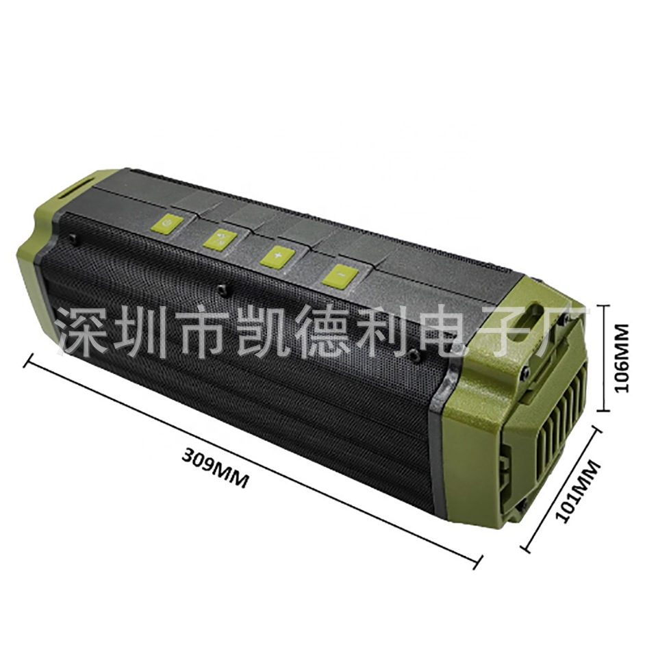 야외 블루투스 오디오 배터리 수명 무선 스피커 지원 TF 카드 USB 휴대용 서브우퍼 휴대용