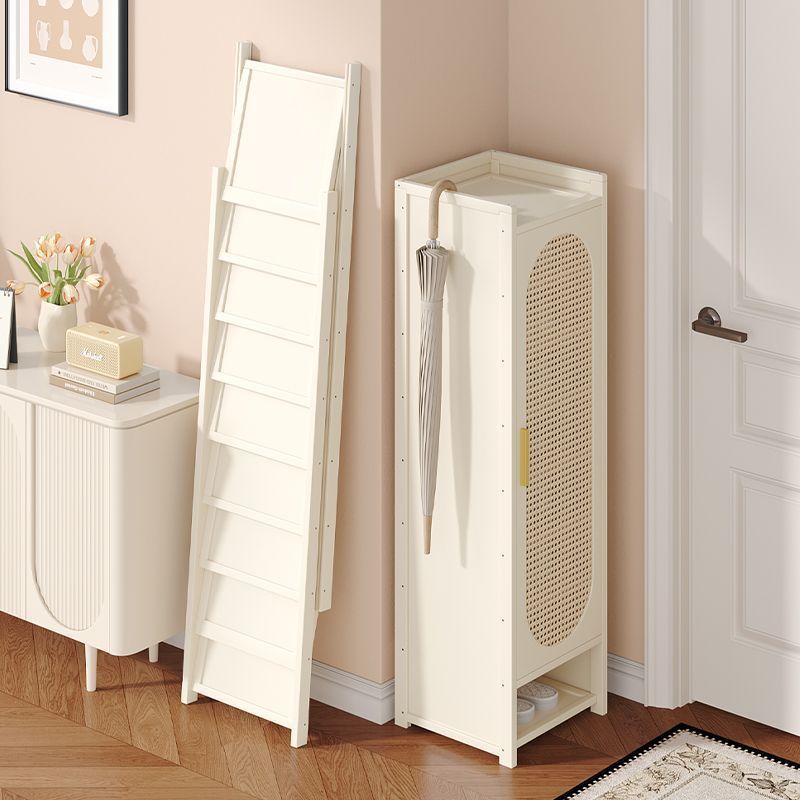 Household Shoe Cabinet Indoor Multi-Layer Multi-Functional Foldable Shoe Cabinet Large Capacity Breathable Plastic Rattan Door Panel Entrance Shoe Rack