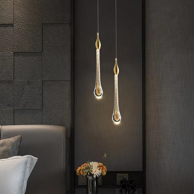 Crystal simple y lujoso sala de estar sala de estar moderna escalera de comedor lujoso lámpara de cristal villa personalidad ligera edificio dúplex ahora