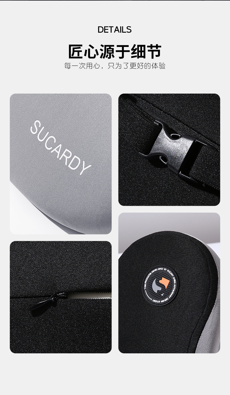 Shukati car headrest car sleeping travel pillow v-type car seat pillow car memory foam neck pillow
