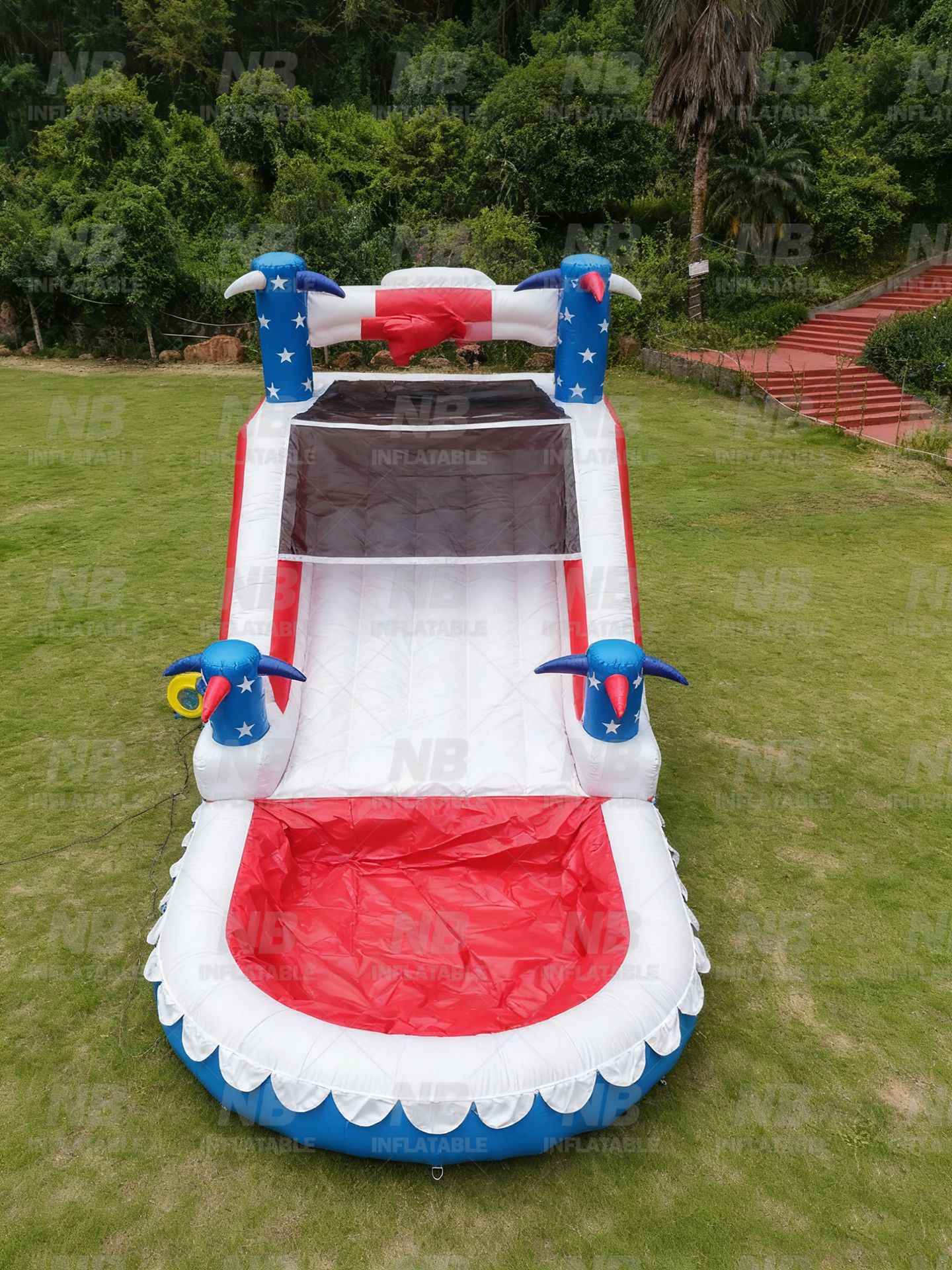 Piscina inflable PVC al aire libre combinación deslizante cama de salto parque de juegos padres-hijos piscina interactiva deslizante de agua castillo