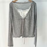 Летний кружевной кардиган, тонкий лонгслив, кружевное платье