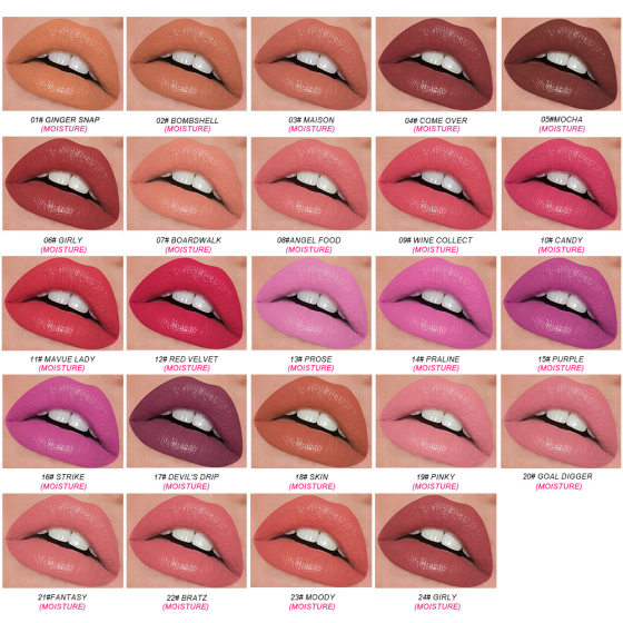 Cross-border Customized Logo-free in stock High Moisturizing Lipstick Moisturizing Lipstick Lip Hydrating Makeup Moisturizing Pearlescent Lipstick