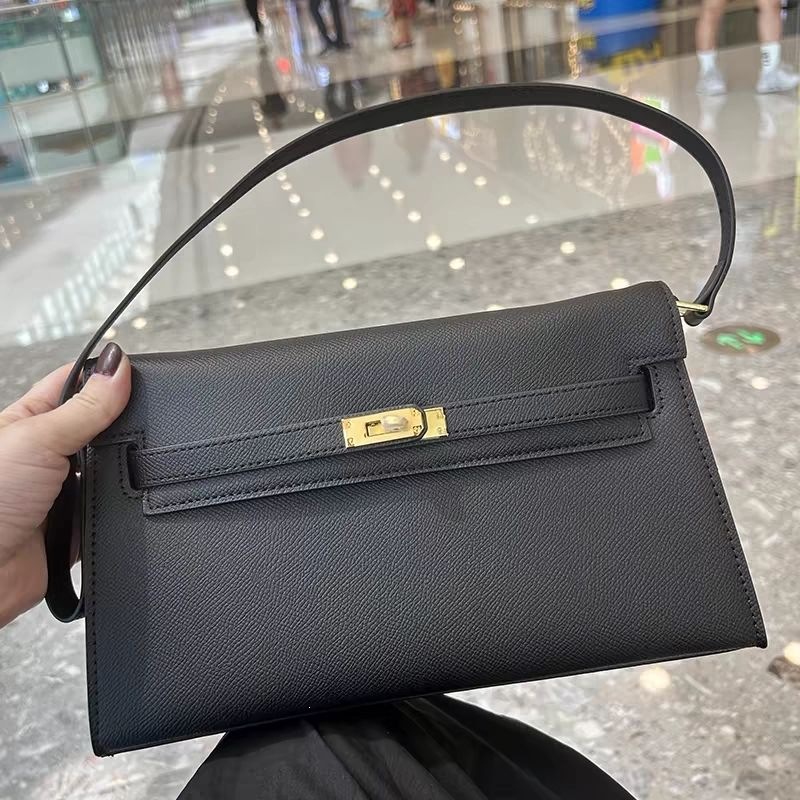 Kelly bag for women, versatile shoulder and underarm bag, high-end 2025 new vintage handbag, crossbody baguette bag for women