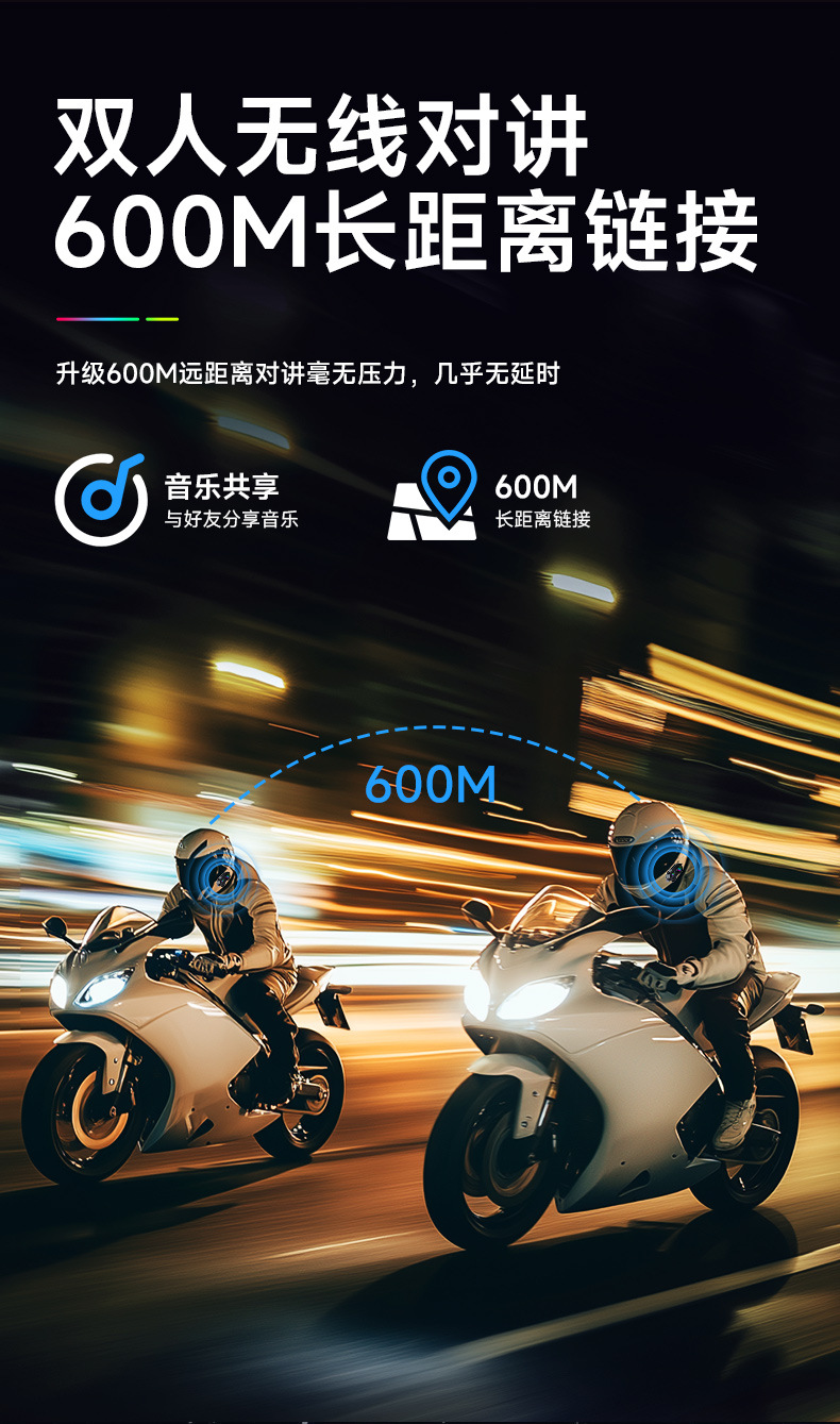 Motorcycle helmet wireless bluetooth headset driving camera recorder APP real-time video double intercom headset