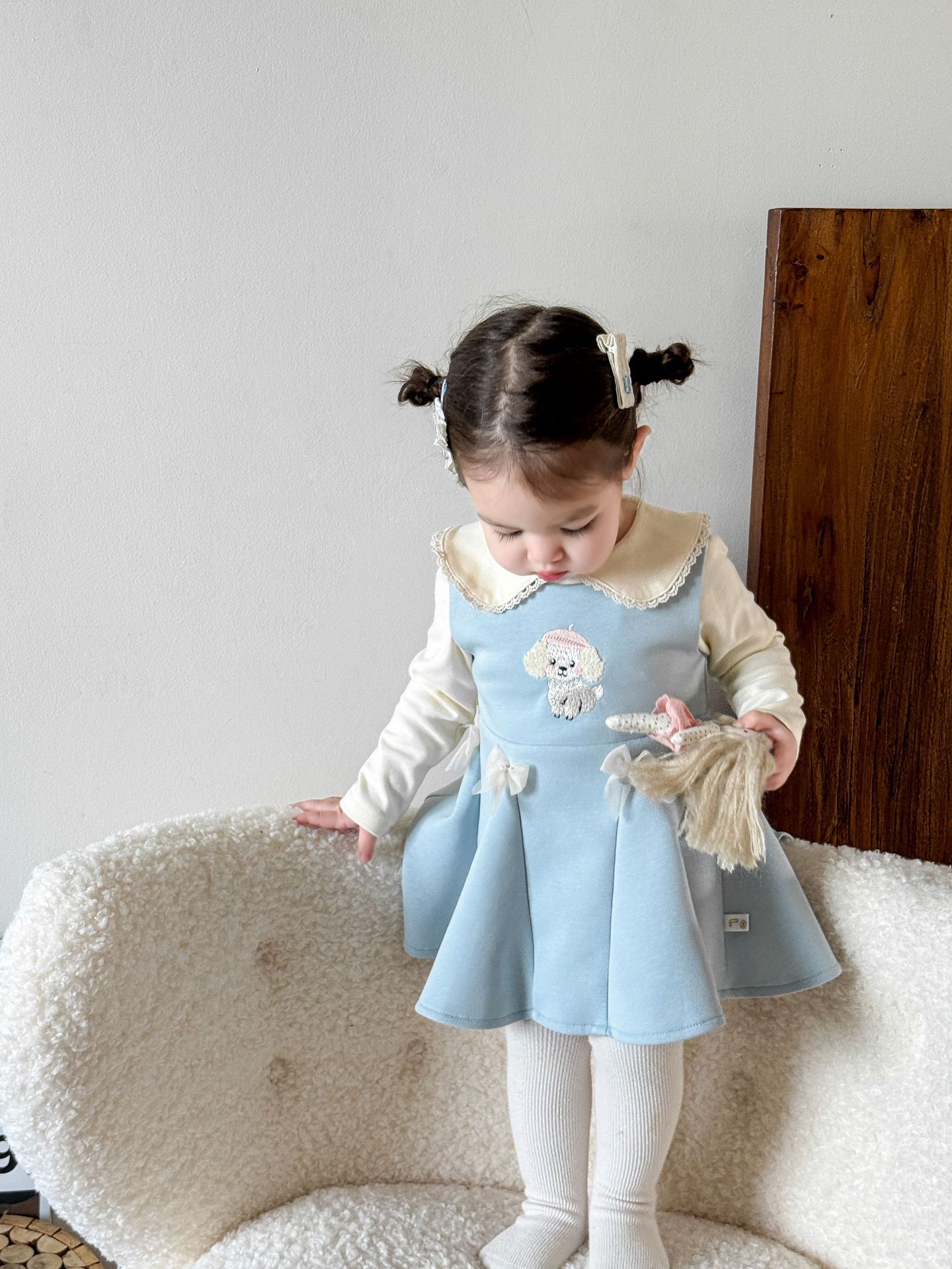 Vestido formal tipo colete para bebés e meninas_voghion.com