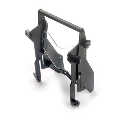 Motorcycle front windshield F800Gs Modified Manual Lifting - black-manual-lifting-assembly-rises-3cmfalls-2cm