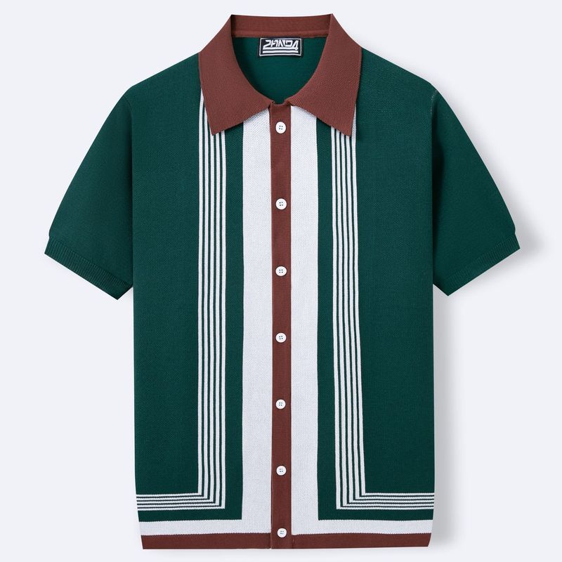 アマゾンの外国貿易のメンズの夏の新型のストライプの襟のニットの半袖のビジネスのpoloのシャツの男性のsy0143|undefined