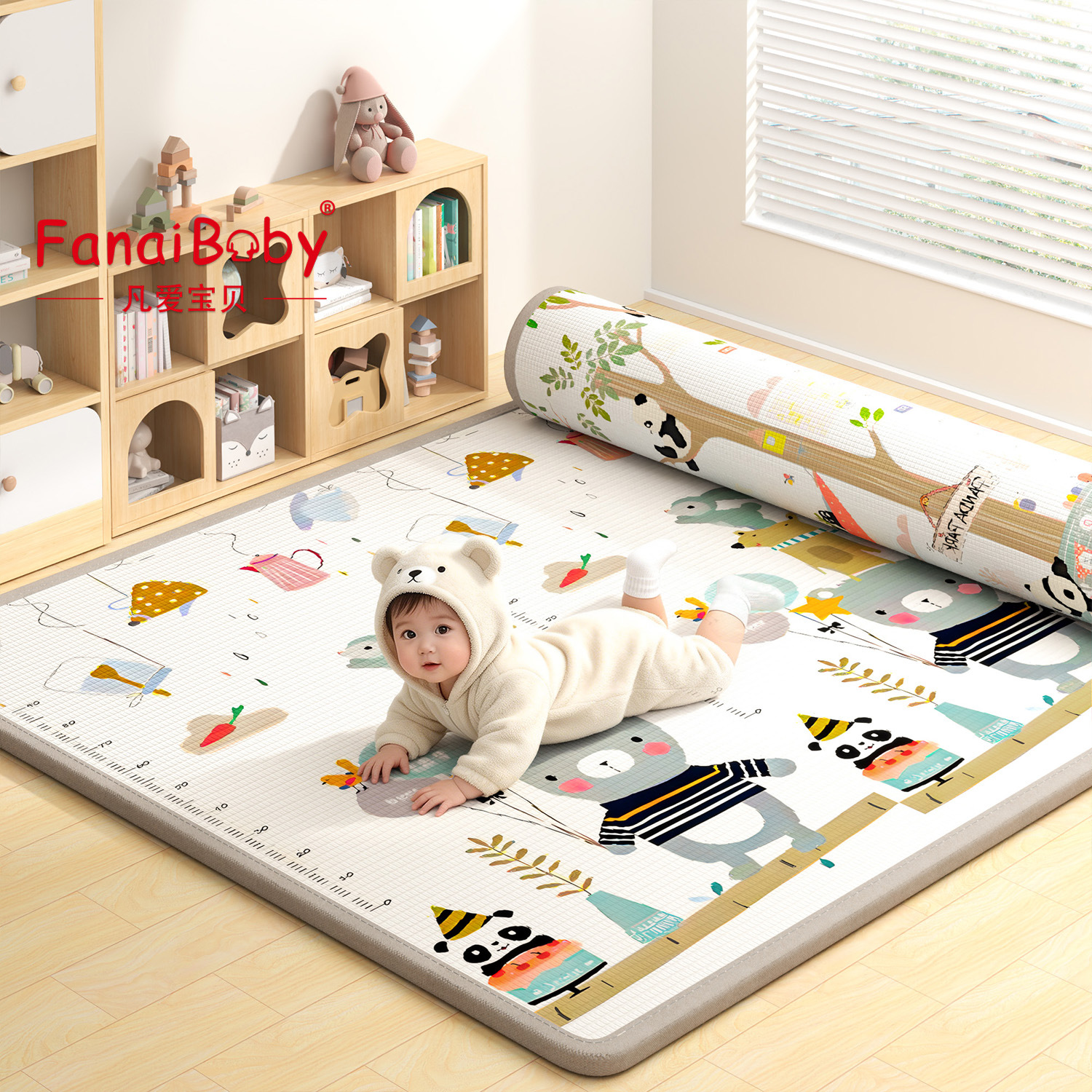 Alfombra de gateo para bebés XPE con dibujos animados de 2 cm de grosor, alfombra de juego para sala de estar, alfombra de gateo para bebés para el hogar, alfombra de seguridad antideslizante