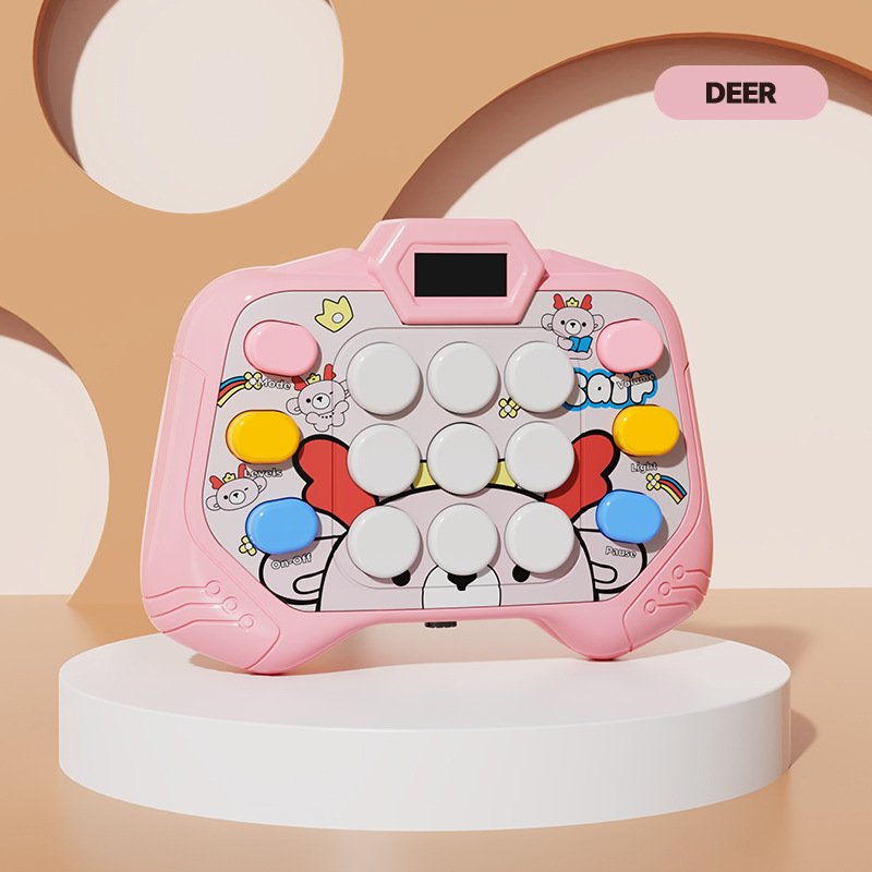 퍼즐 엔트리 게임 기계 [핑크 Fawn] 6 기능-영어 컬러 박스