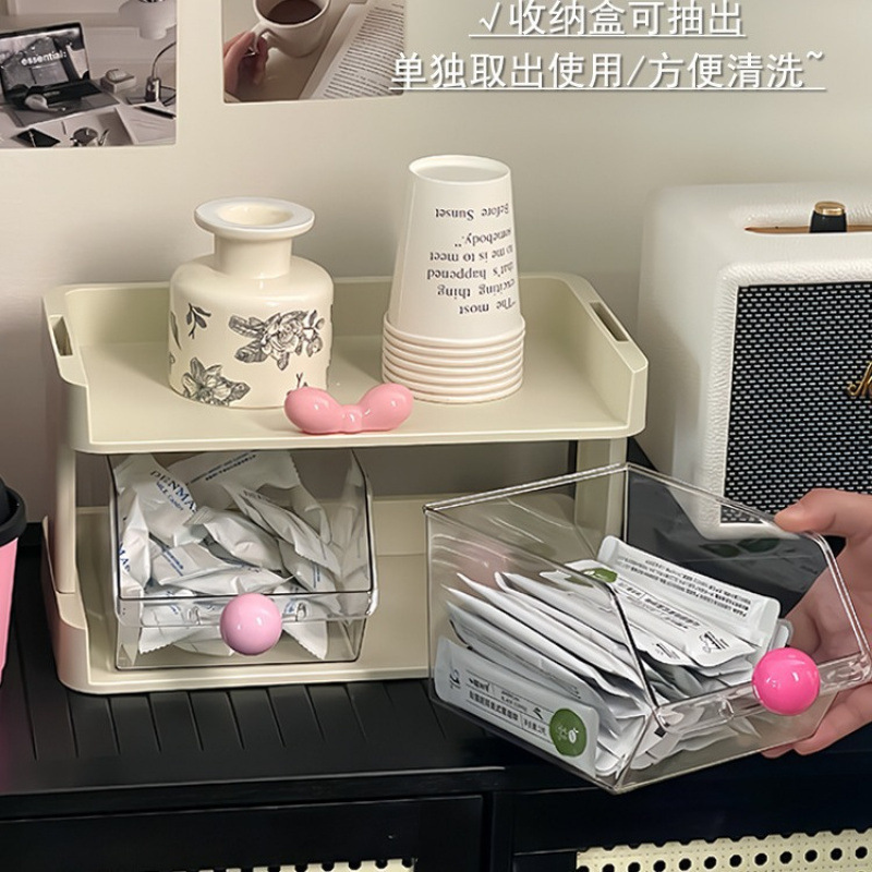 茶包收纳盒子桌面置物架多层茶叶胶囊咖啡办公室茶水间吧台整理架|undefined
