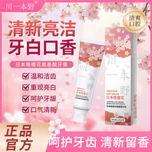 日本晚樱花氨基酸牙膏奥拉氟儿童牙膏可防蛀牙防龋齿含氟牙膏亮白