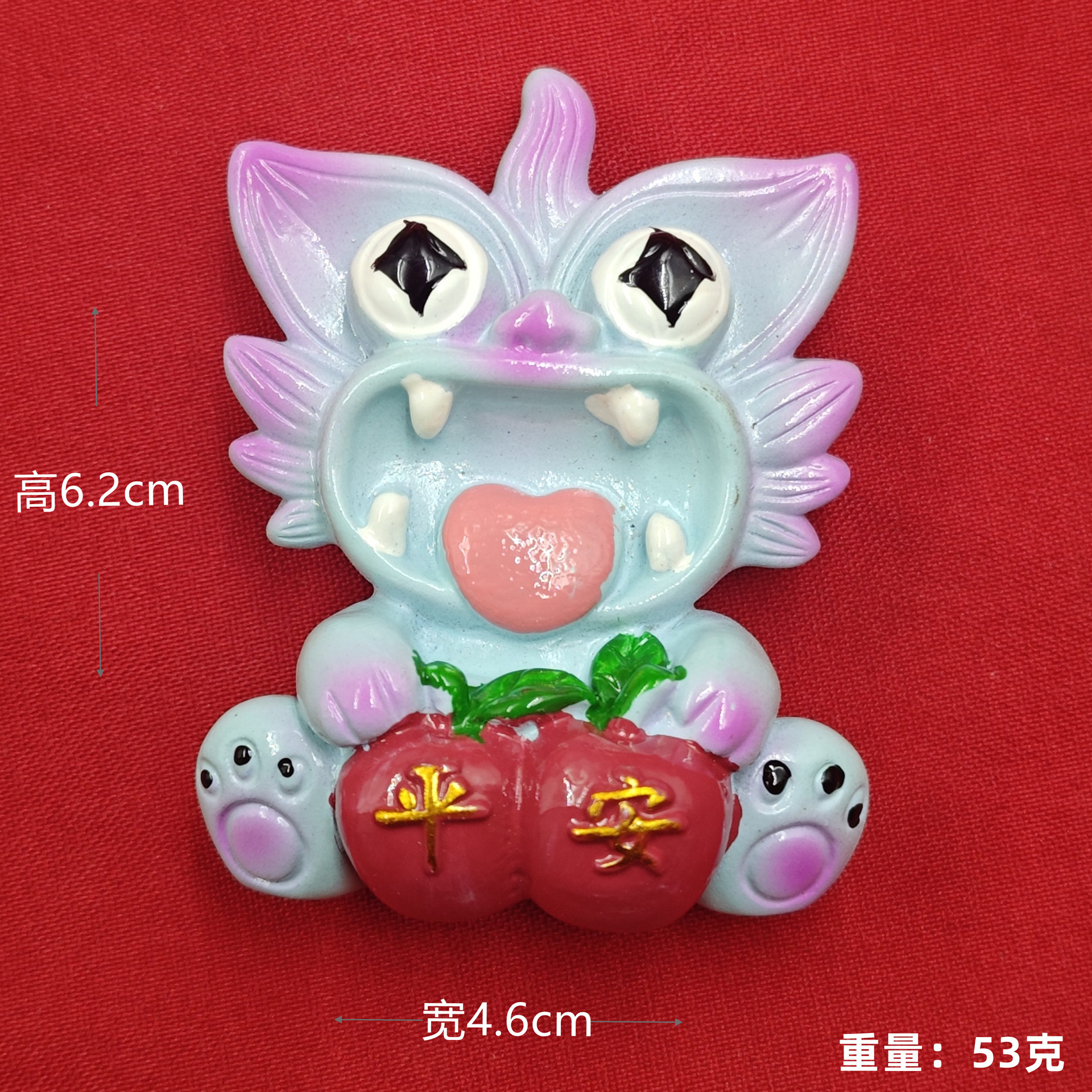 Ping An (pegador de refrigerador de azulejos azules)-1