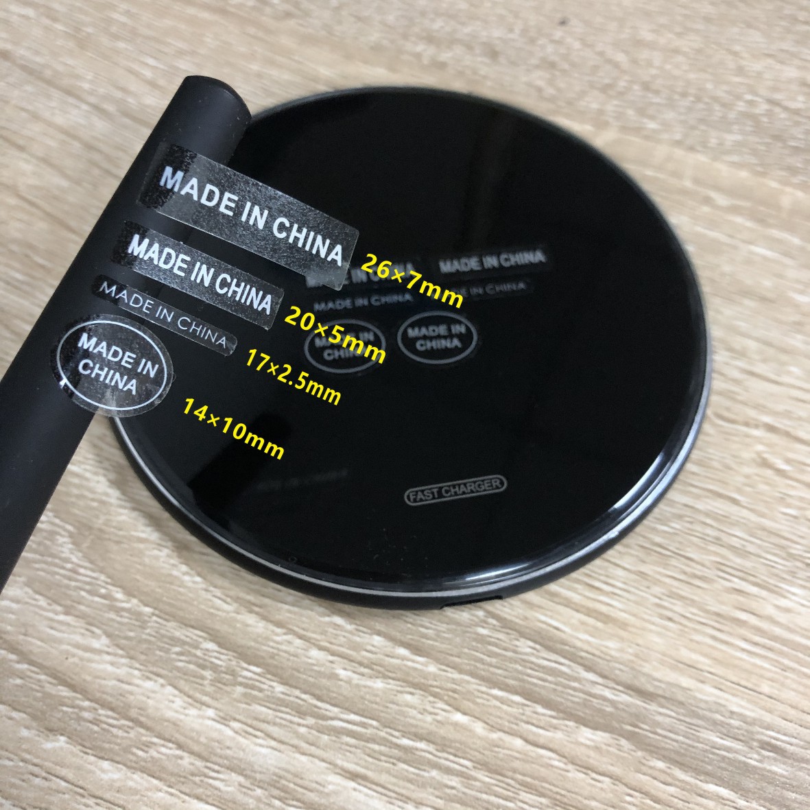 不干标签圆形方形中国制造MADEINCHINA透明不干胶印刷logo订做