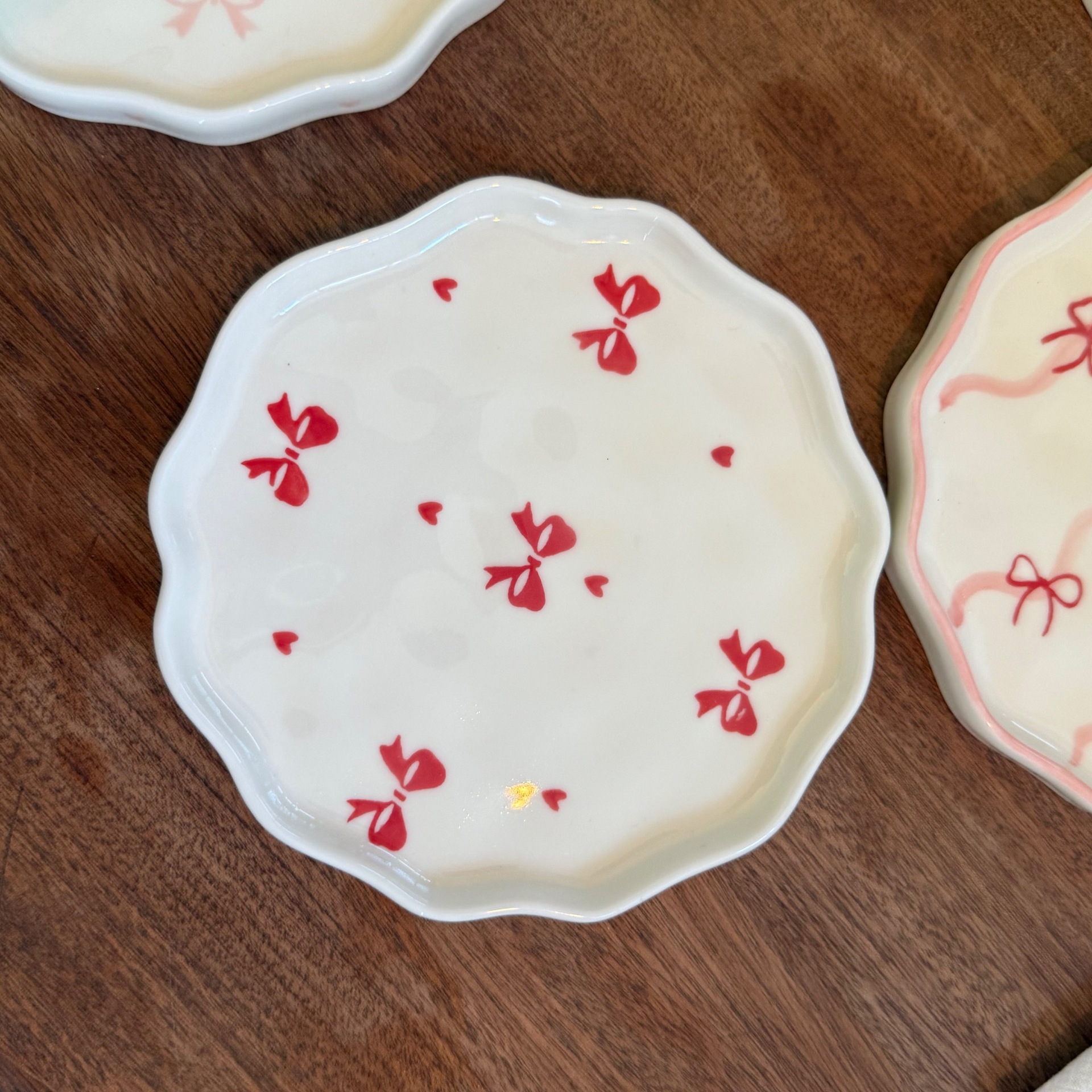 Navidad francesa retro pinza de mano pura pintada a mano taza de café de cerámica plato de alto valor plato de postre de té de la tarde