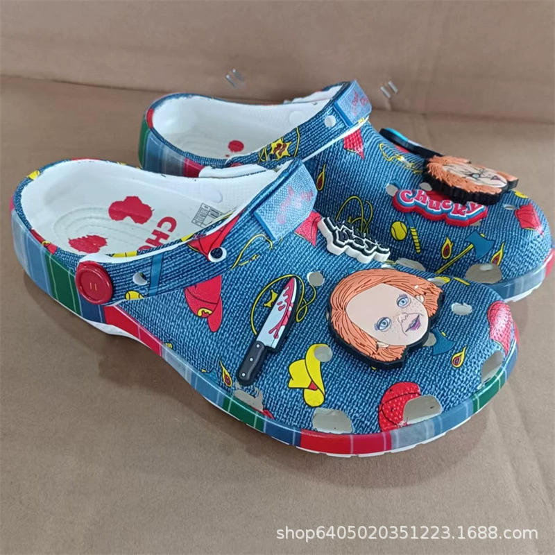 Новые кроссовки Kajia Croc Cross Shoes Baotou Slippers Sandals Beach Shoes "Ghost Baby Resurrection" мужские и женские обувь на тему