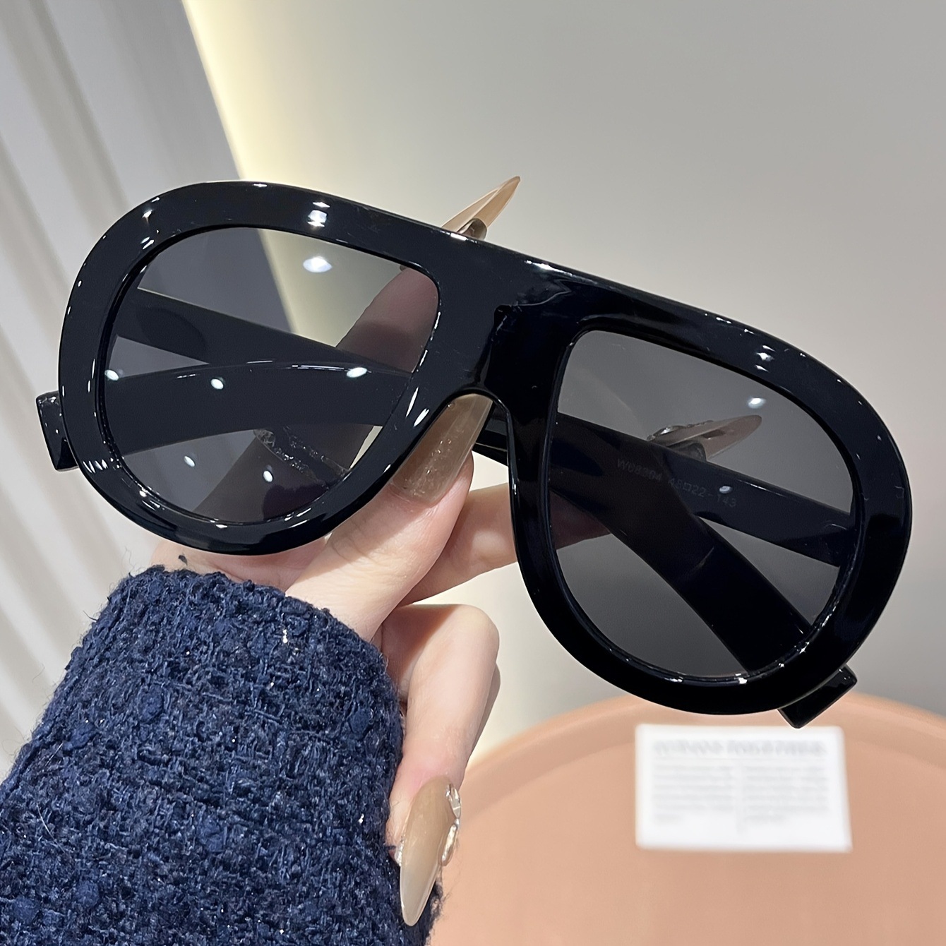 Stylish Oversized Aviator Sunglasses For Women Retro Uv Protection_voghion.com