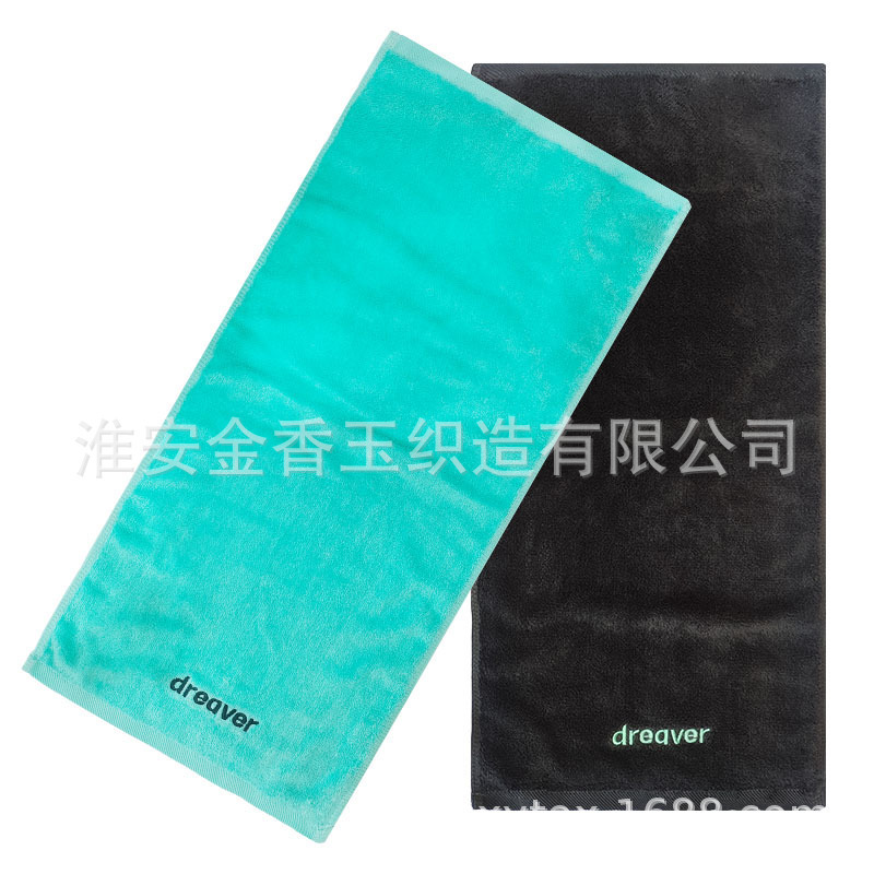 Jinxiangyu 100% Cotton Green & Black 35*75cm Hand Towel/Gift Towel/With Embroidered Logo, Piece