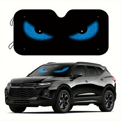 Sun shade: Heat-Insulating Sunshade Car Universal - 130cm70cm-blue-eyes