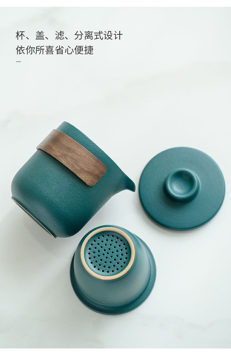便攜式一壺四杯戶外泡茶壺旅行功夫茶具小套裝快客杯茶葉罐禮品