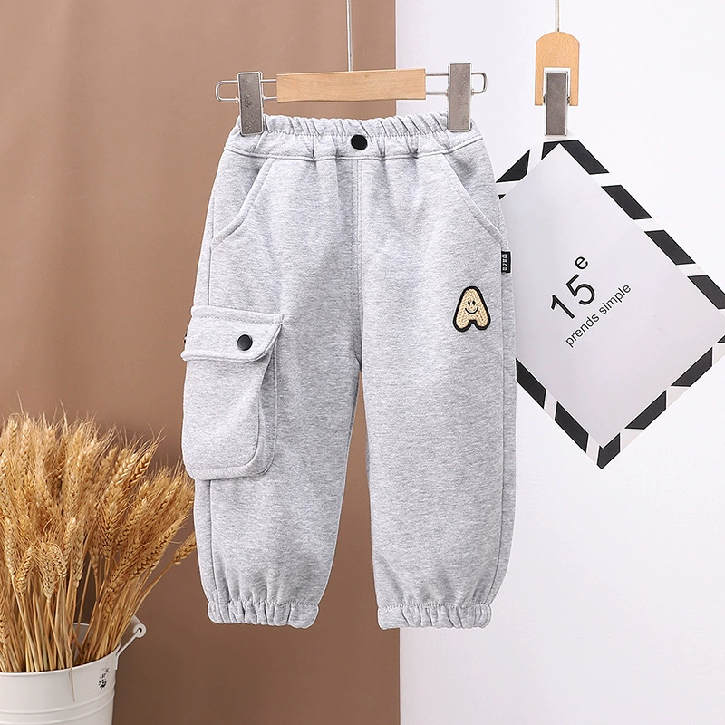 Детские демисезонные теплые бархатные брюки для мальчиков для отдыха