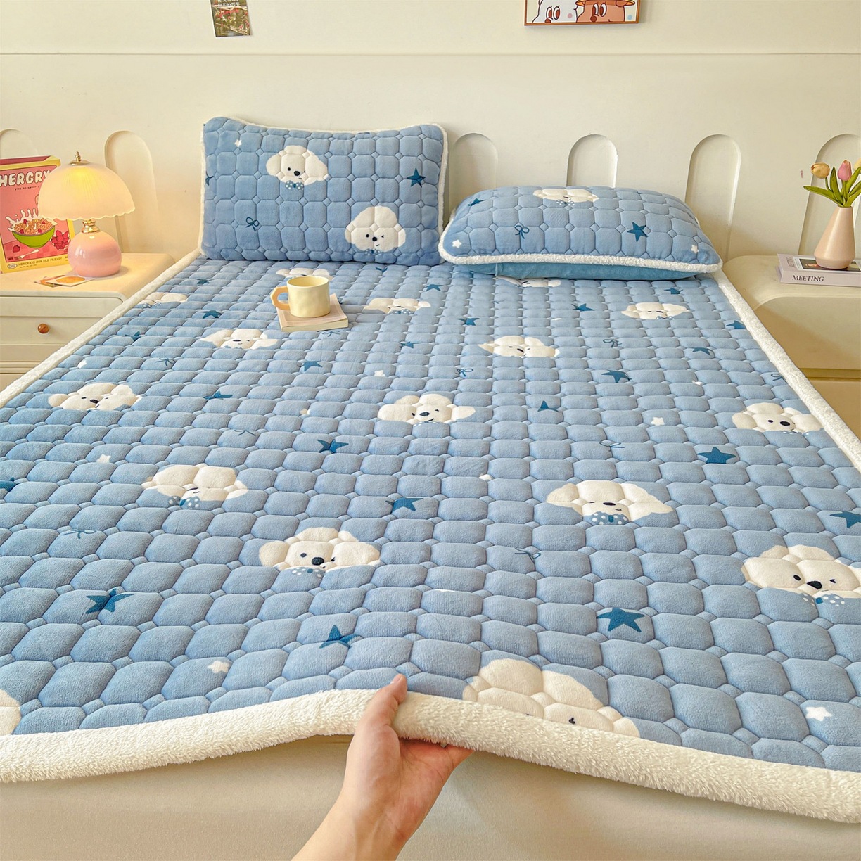 밀크벨벳 매트리스 - 별이 빛나는 하늘 강아지