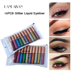 Han Daiyan's shiny colorful explosive pearlescent eyeshadow set cross-border eyeshadow European and American shiny makeup liquid eyeliner