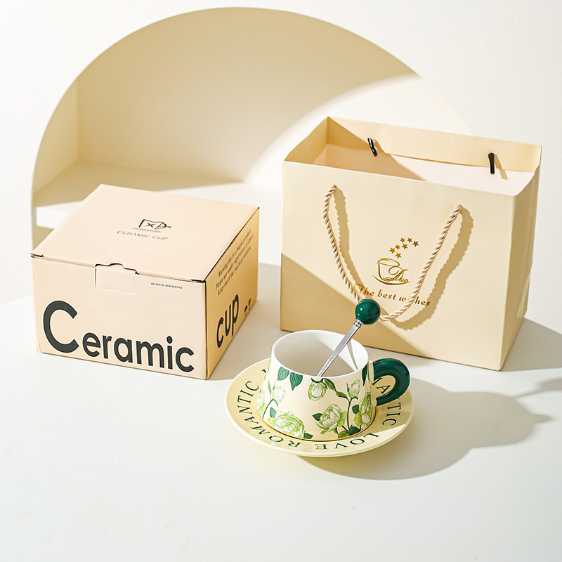 Inswind moda cerámica tazas de café plato tazas de oficina regalo tazas de agua caseras tazas de desayuno pareja