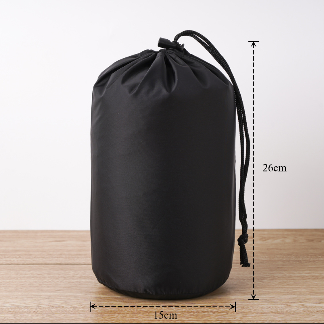 Bolsa de cuerda de nylon impermeable cilíndrica de plumón para ropa doméstica de poliéster bolsa de almacenamiento bolsa de embalaje bolsillo de paquete de contracción image 94